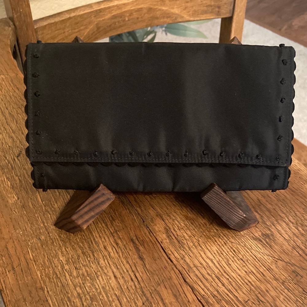 Prada Milano Nylon Long Bifold Wallet Scalloped Edge